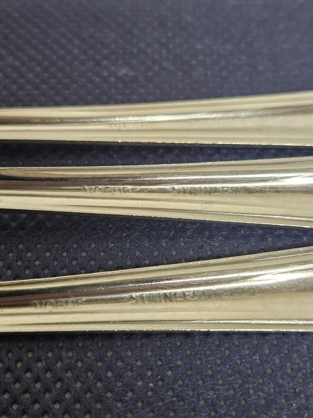 Vintage Vogue USA Stainless Steel Long Iced Tea Spoons Parfait Spoons Lot of 3